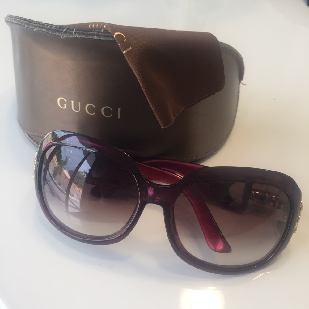 Gucci Swarovski crystal Horsebit sunglasses